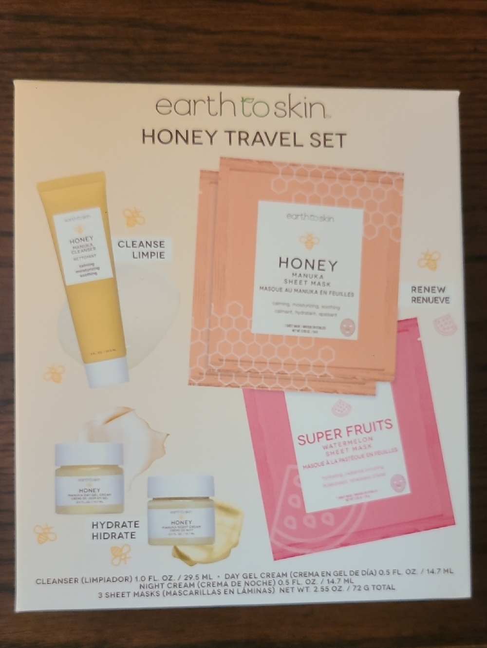 earth to skin- Honey Travel Set